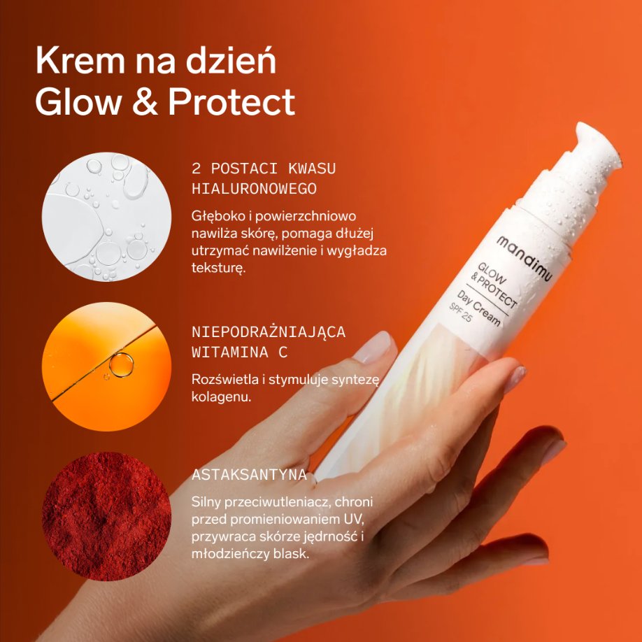 Krem na dzień Glow & Protect SPF 25 z astaksantyną i witaminą C 50 ml