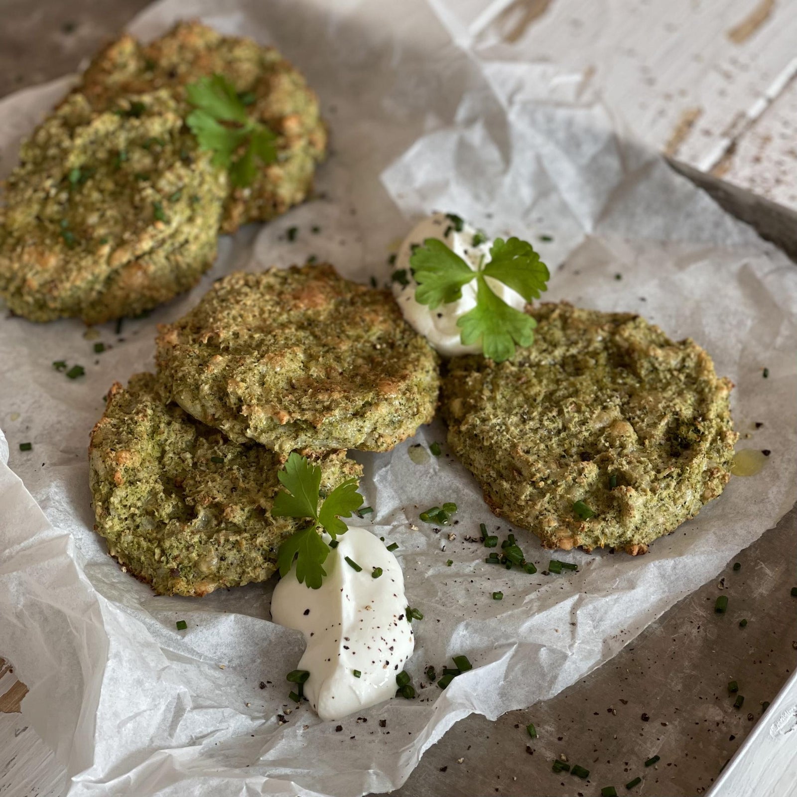 Pieczone kotleciki z brokułów