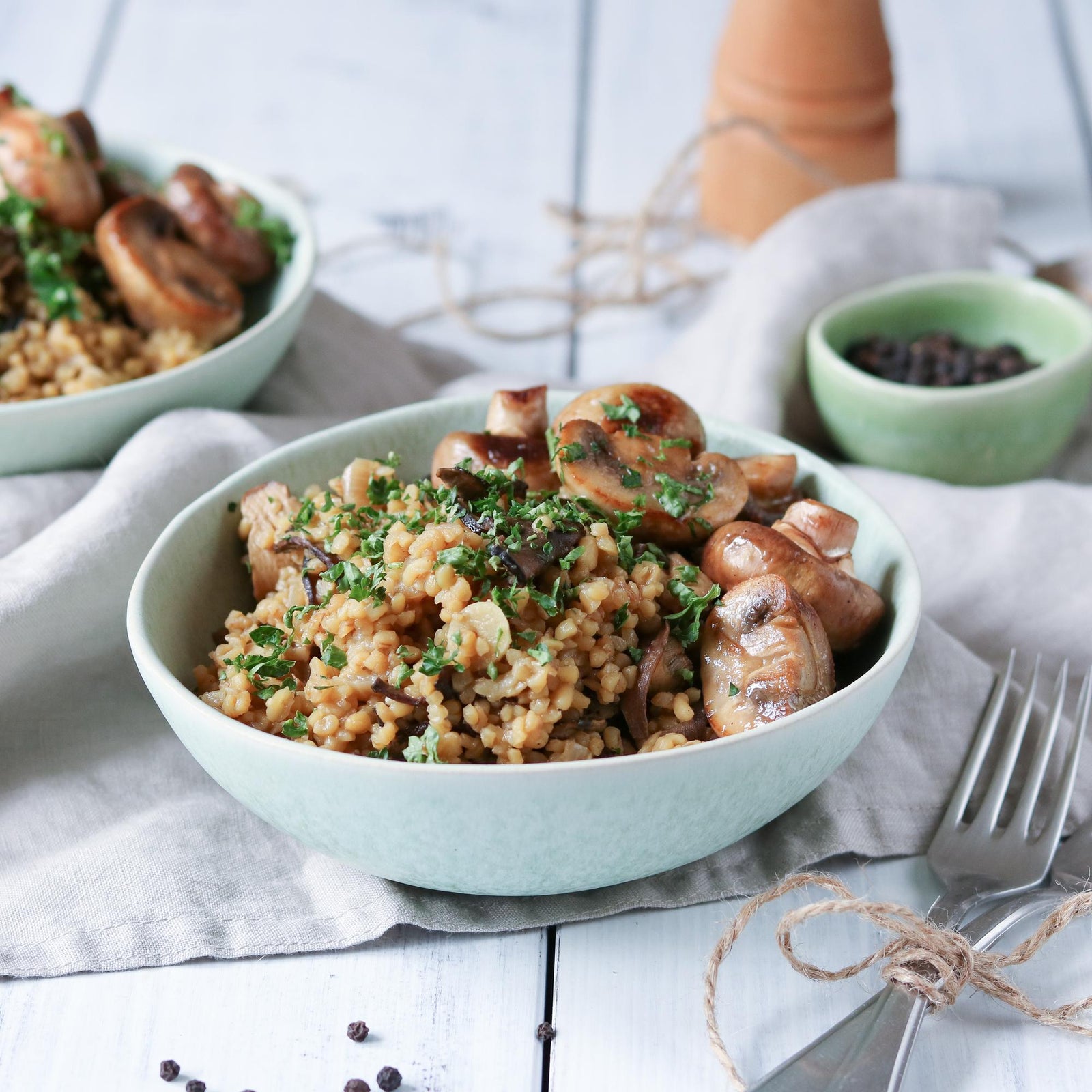 Kasza bulgur z grzybami
