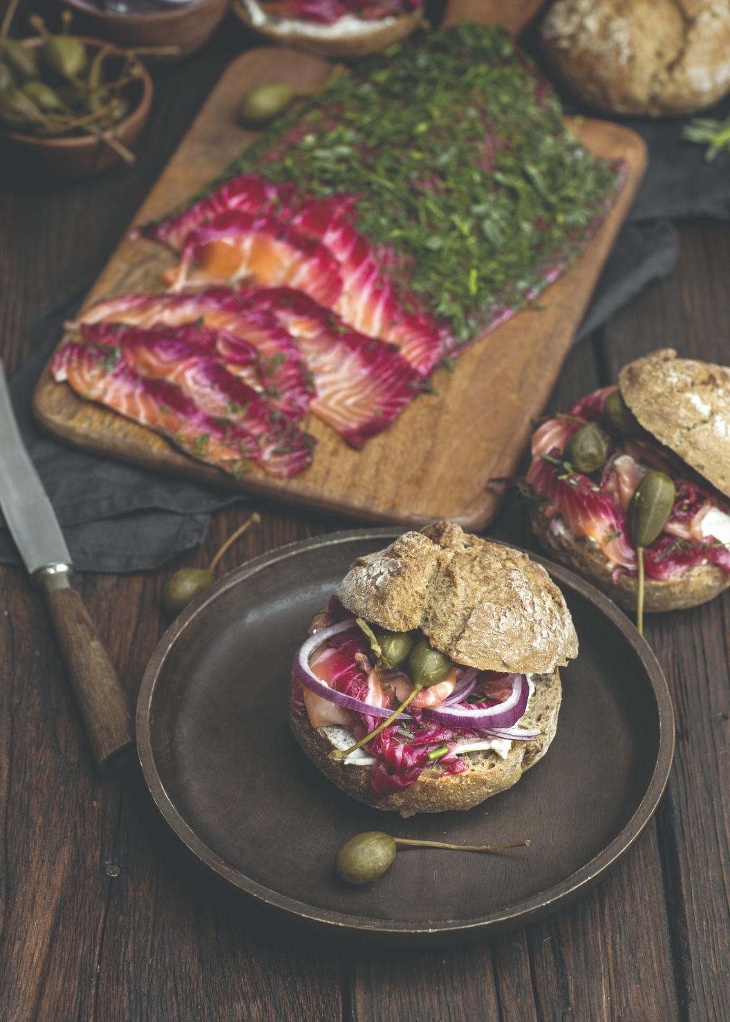 Gravlax z buraczkami
