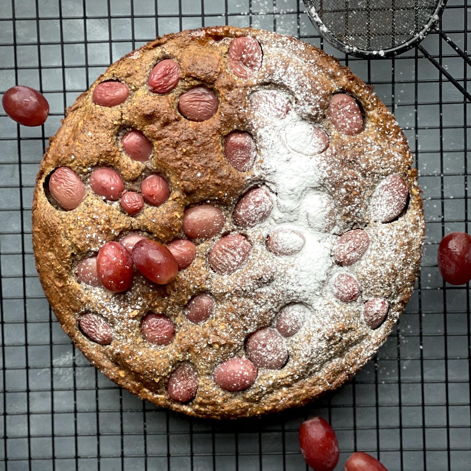 Ciasto owsiane z winogronami