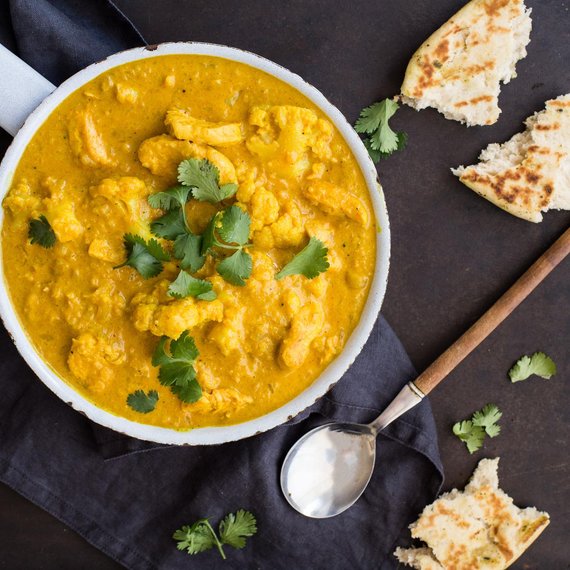 Potrawka z kurczaka i kalafiora w mleku kokosowym