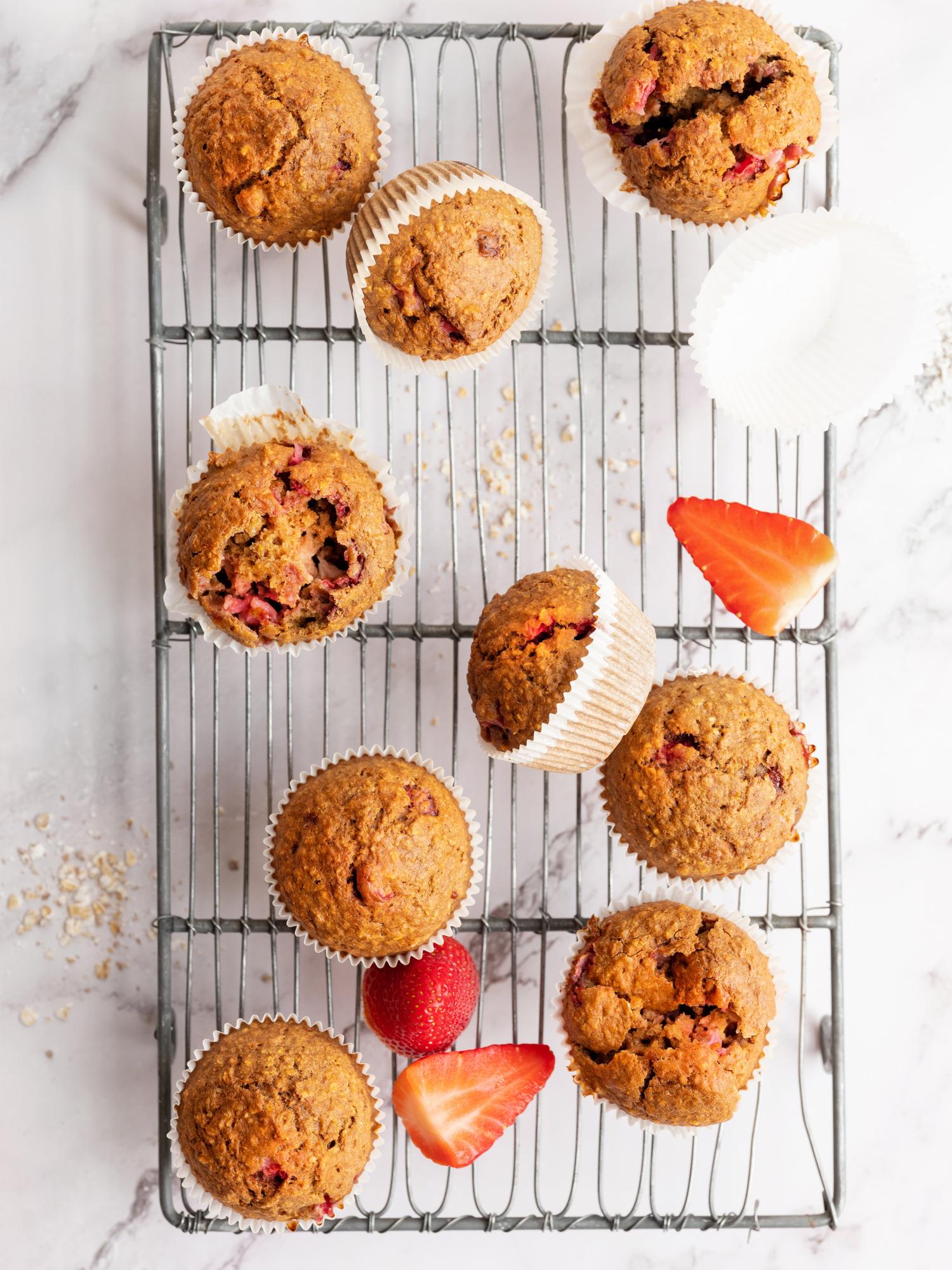 Muffiny truskawkowo-owsiane