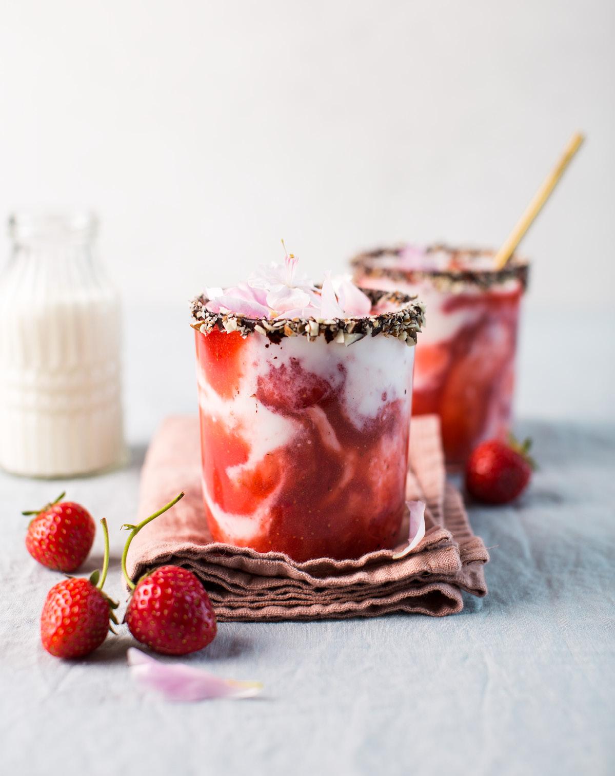 Kefir z truskawkami