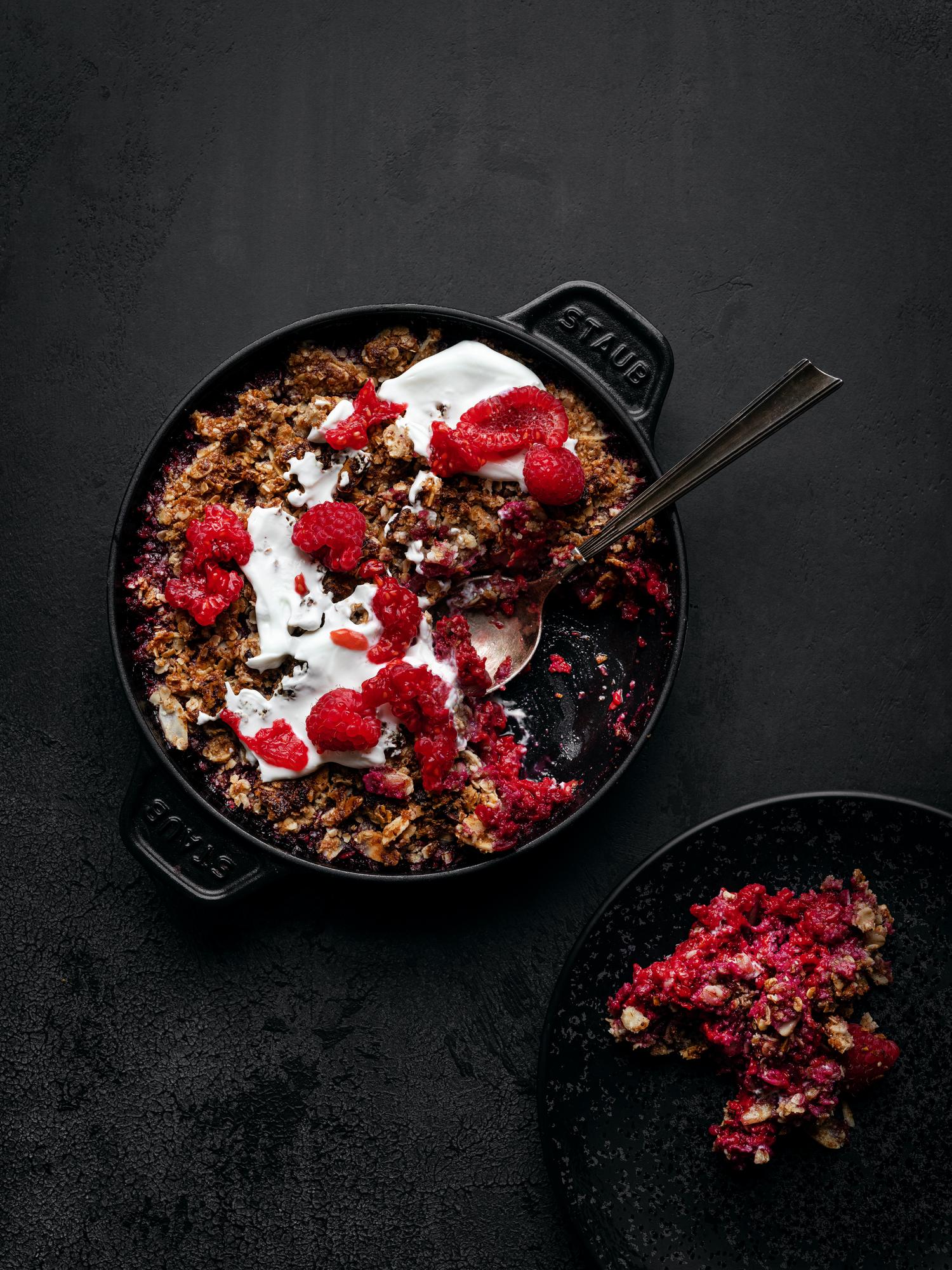 Malinowy crumble