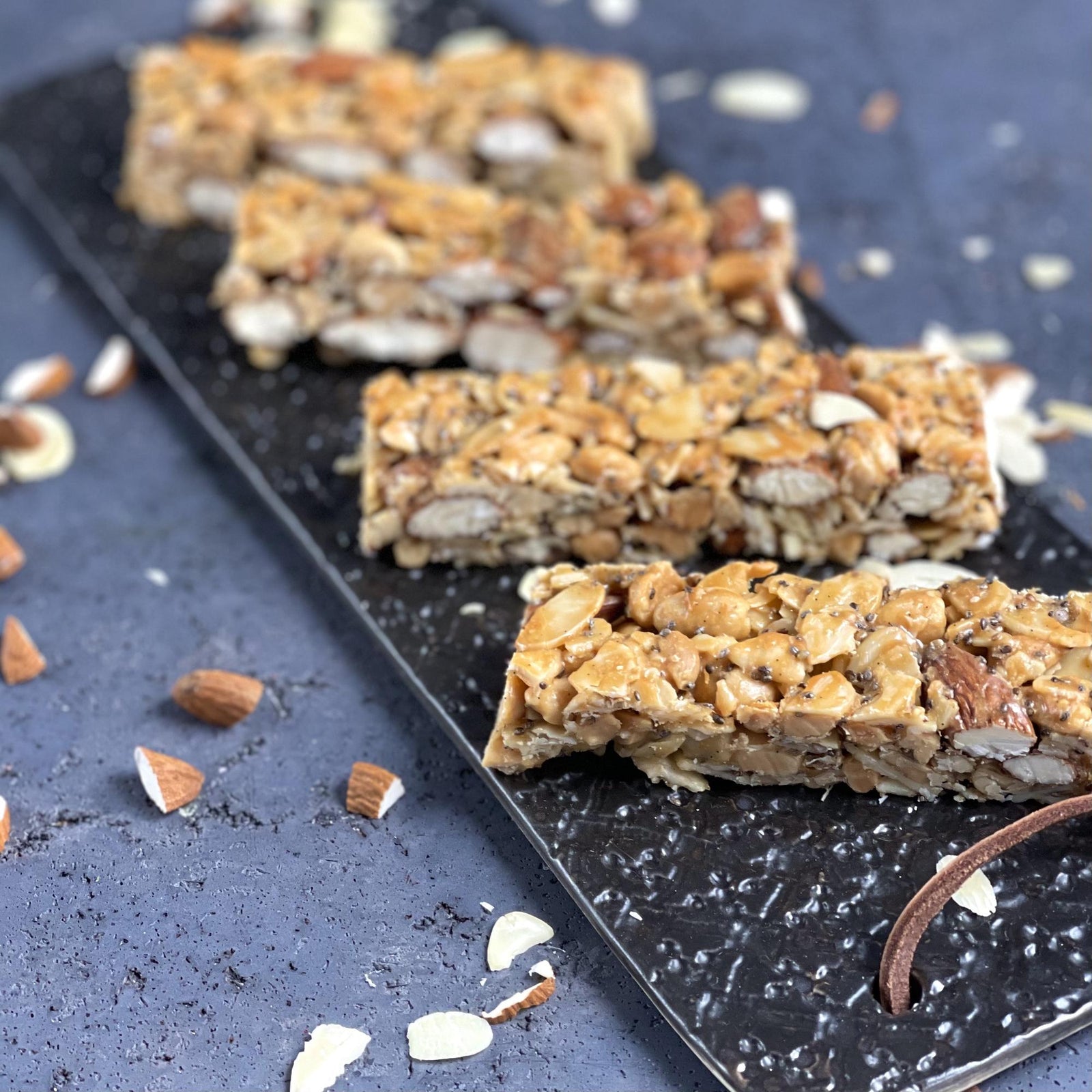 Batony orzechowe z miodem