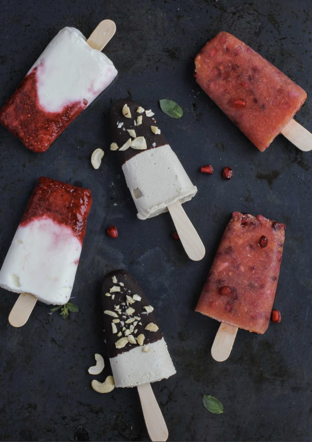 Lody pomarańczowe z granatem