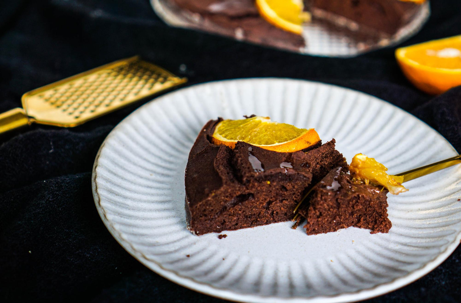 Ciasto czekoladowo-pomarańczowe na mące orkiszowej