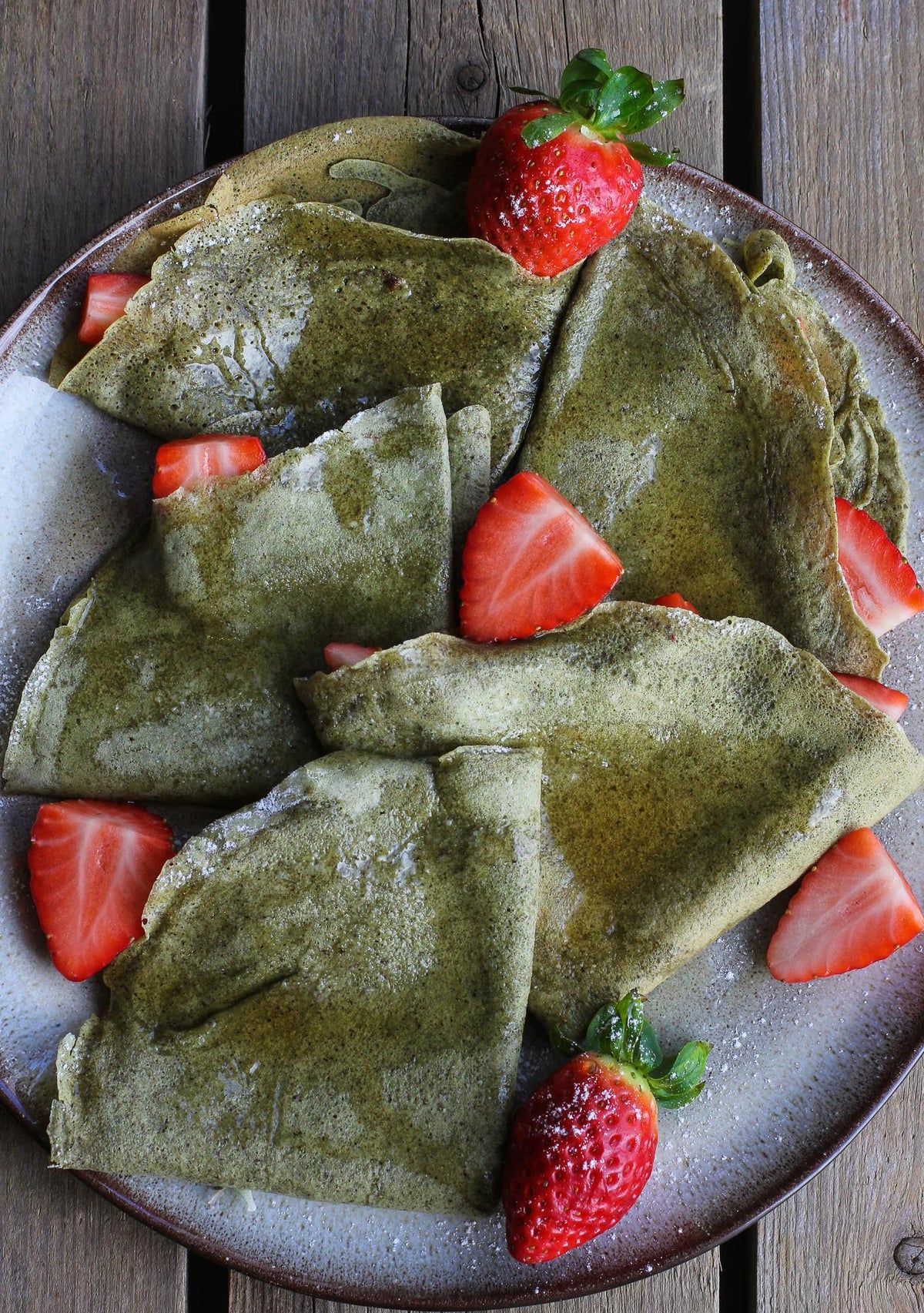 Naleśniki z herbatą matcha
