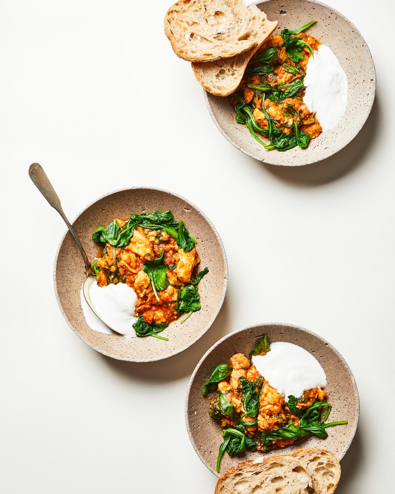 Saag z indykiem