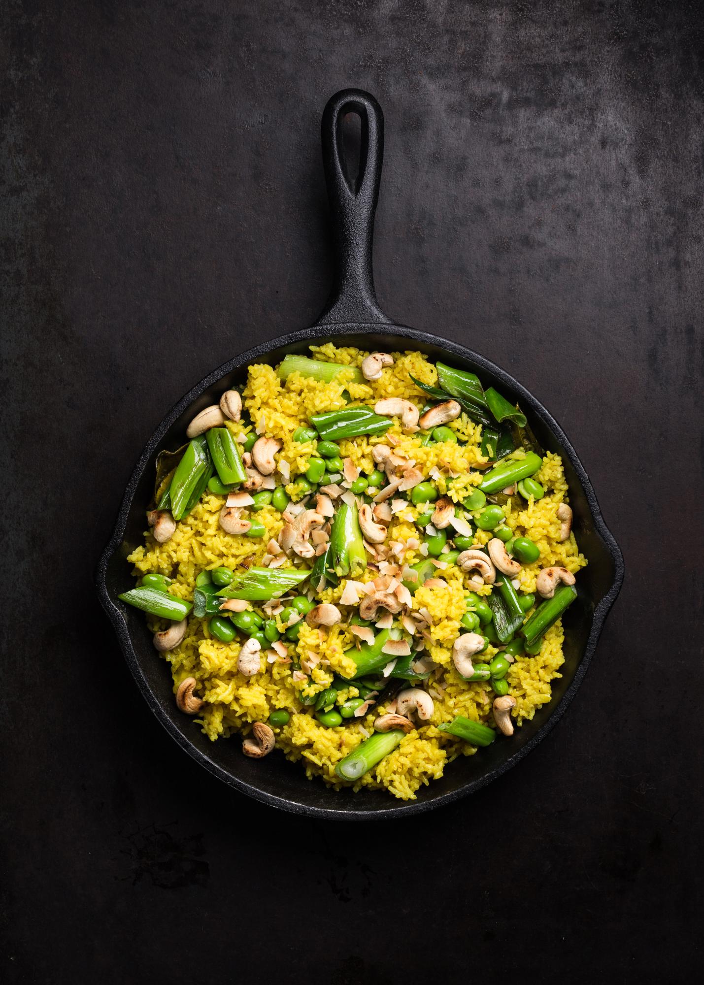 Risotto z curry i mlekiem kokosowym