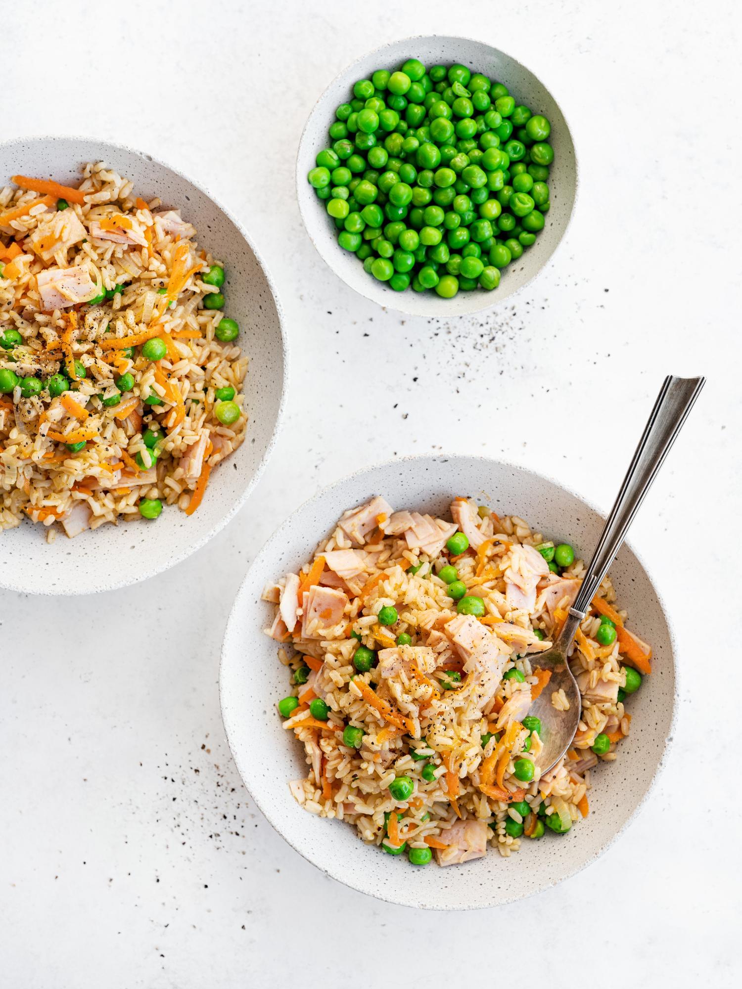 Risotto z kurczakiem i groszkiem