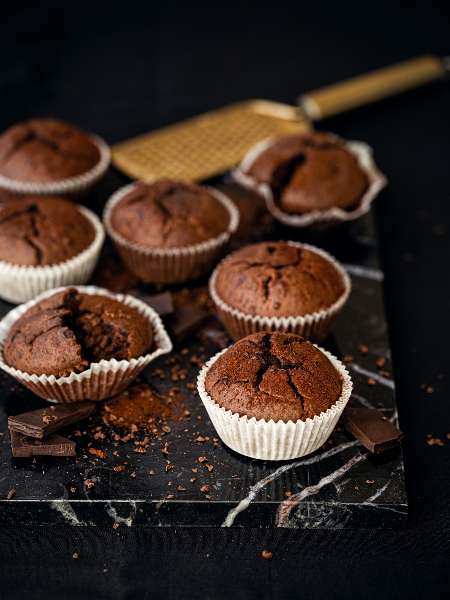 Muffinki czekoladowe z ciasta twarogowego