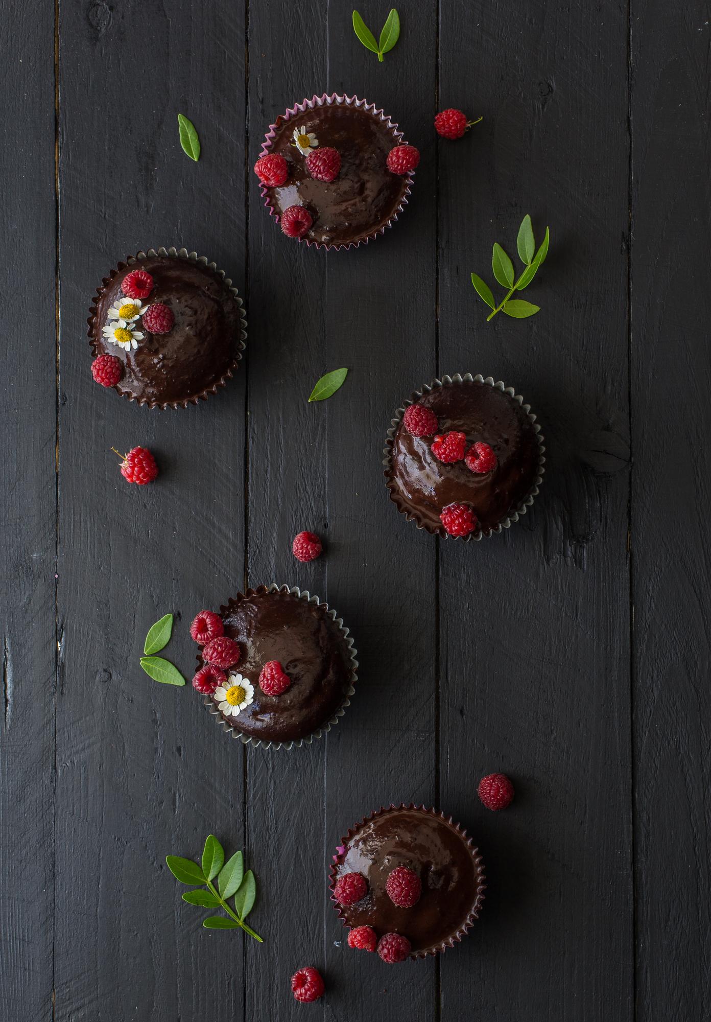 Muffiny czekoladowe z polewą