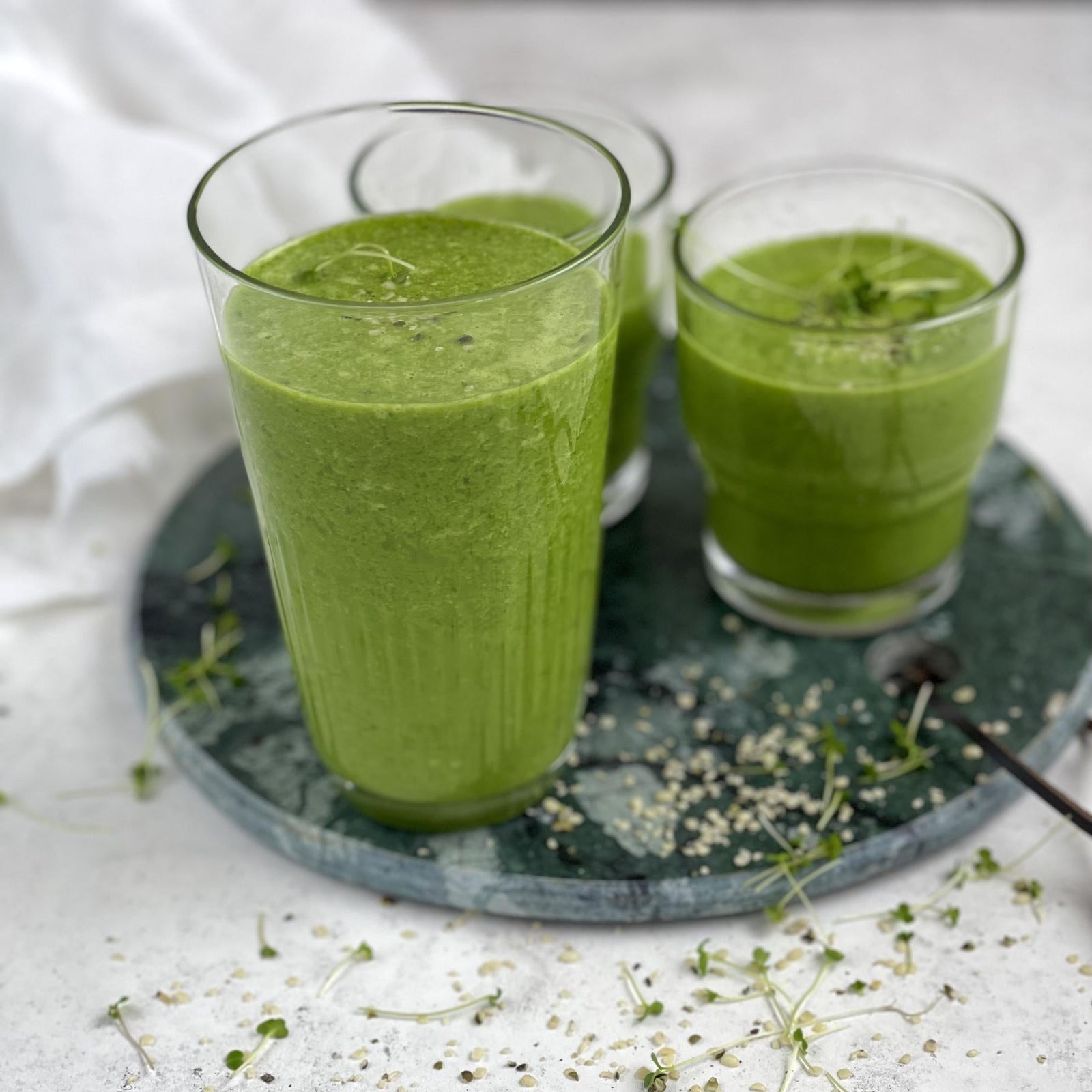 Smoothie szpinakowe z nasionami chia