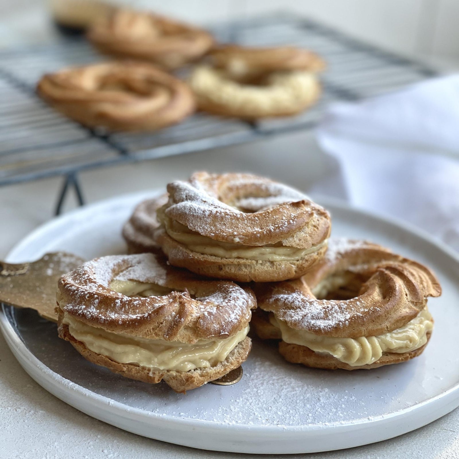 Ptysie z masą budyniową