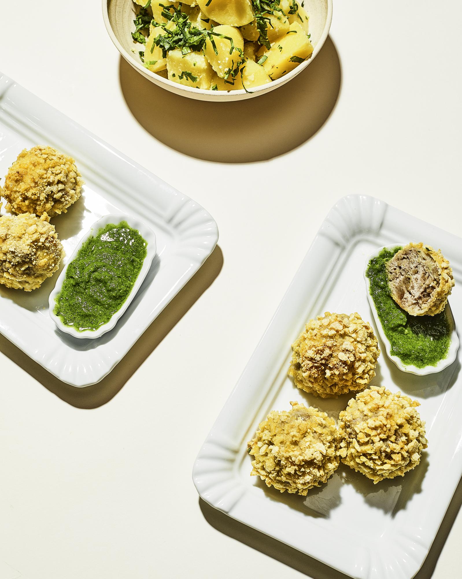 Kulki cielęce z pesto pietruszkowym