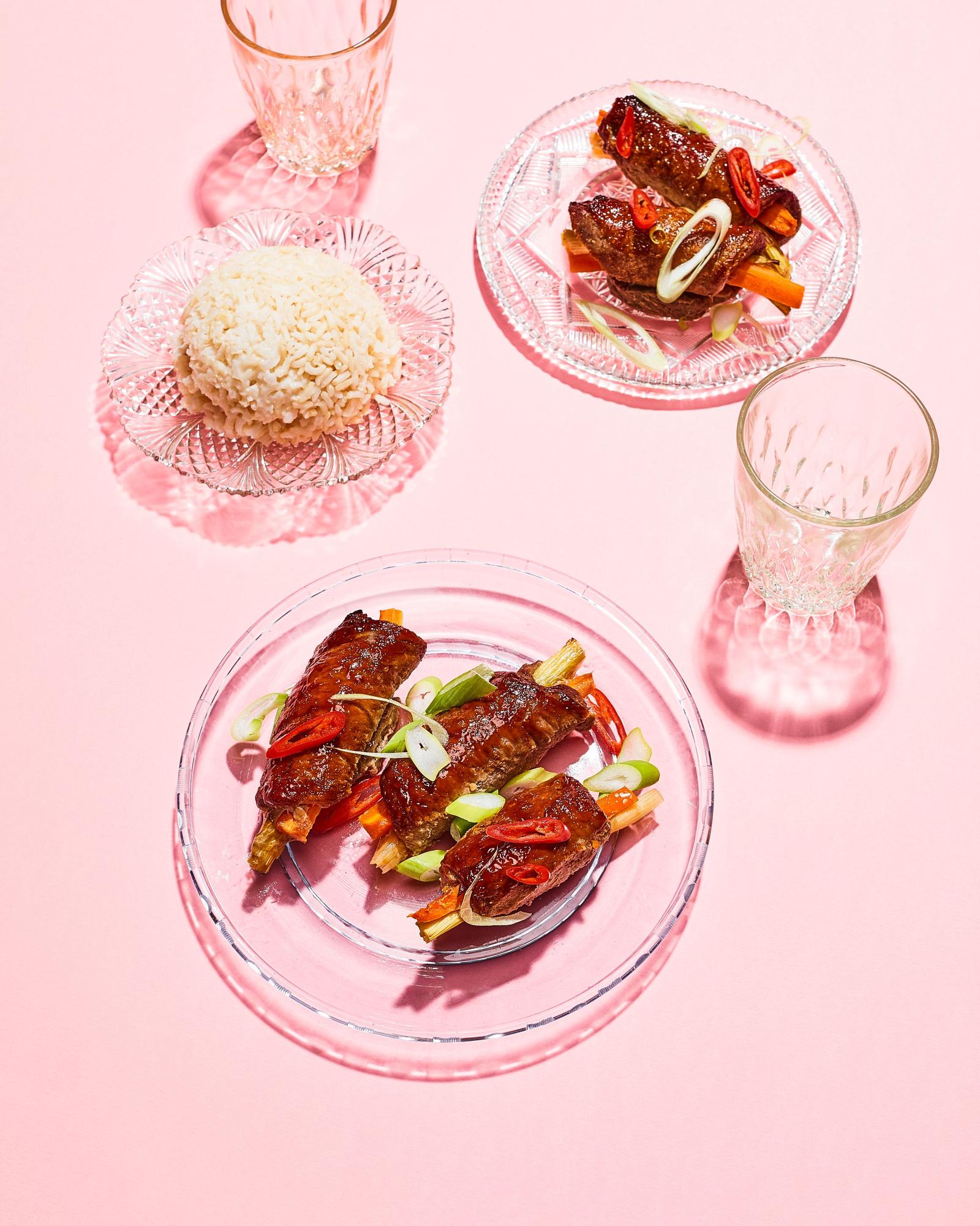 Roladki cielęce w sosie teriyaki