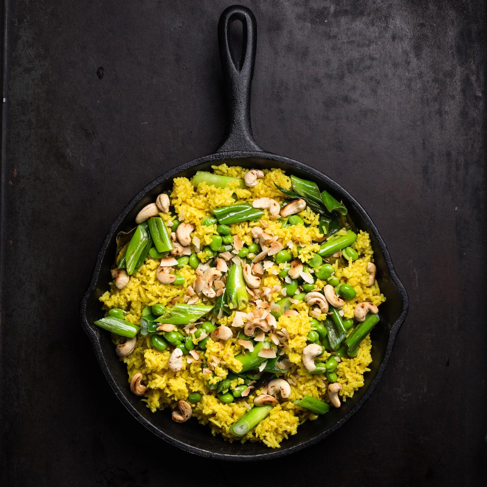 Tajskie risotto z mlekiem kokosowym i nerkowcami