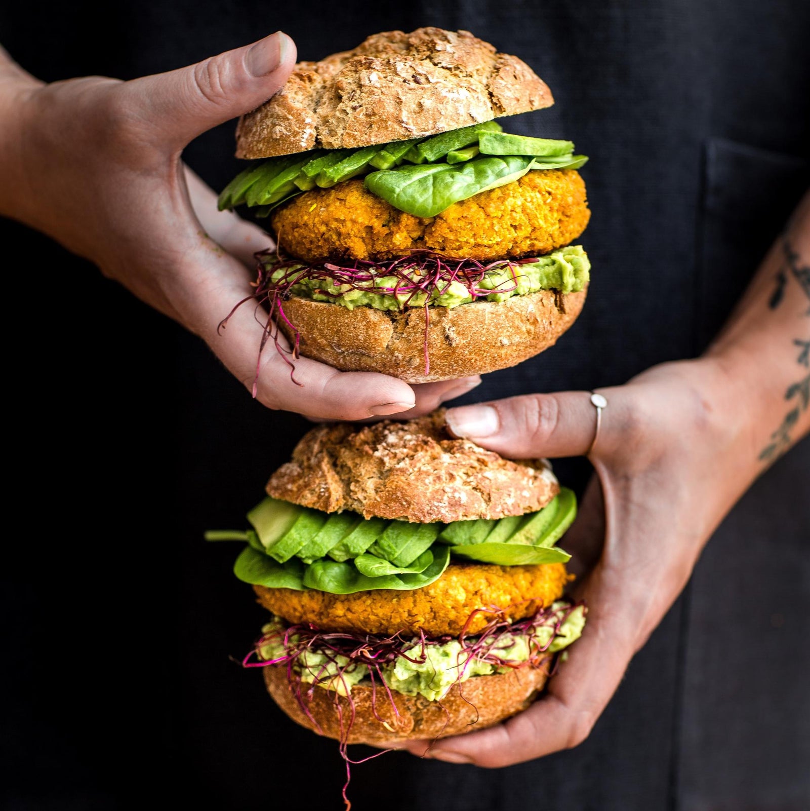 Burgery z tofu i batatów