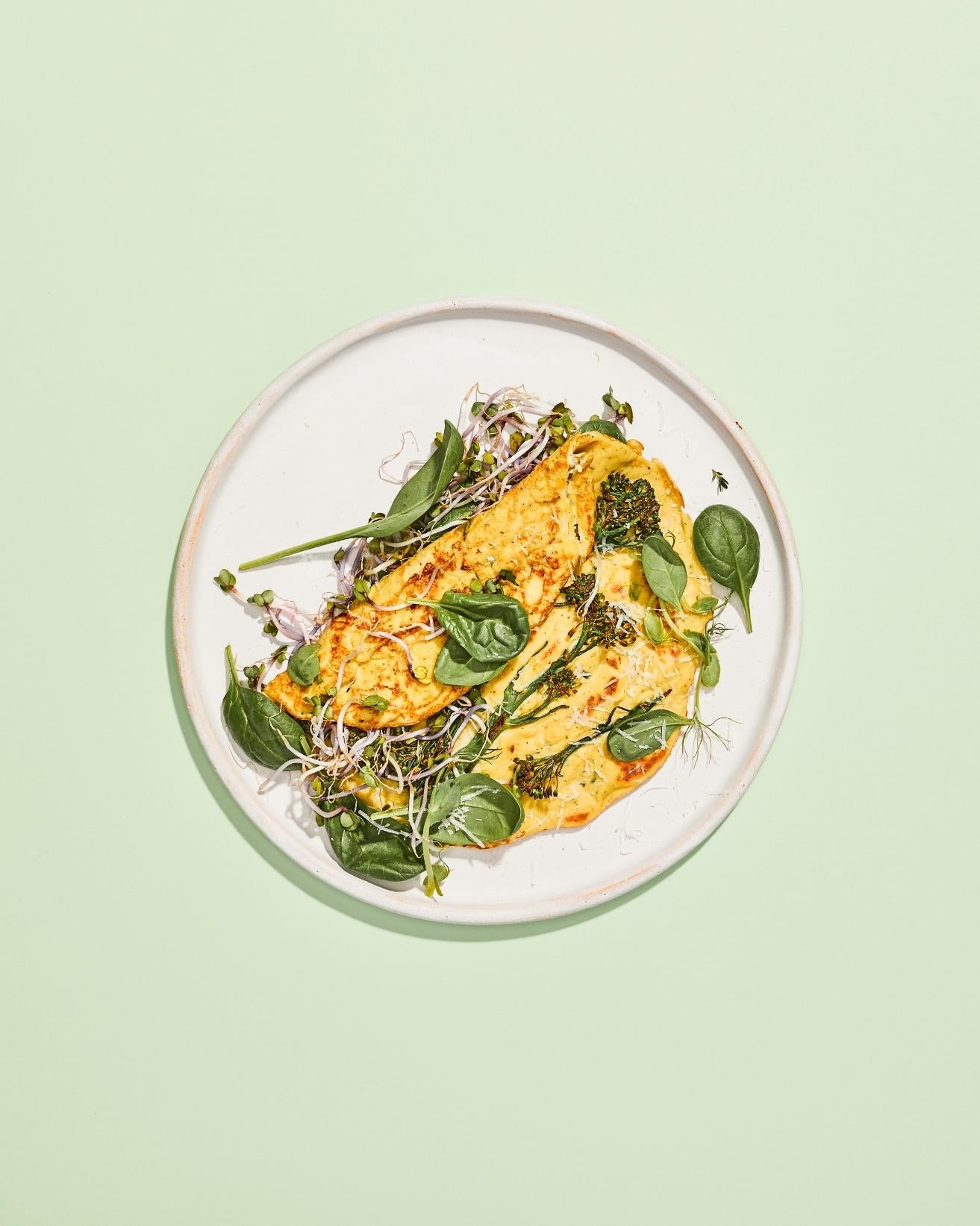 Omlet tofu z brokułami