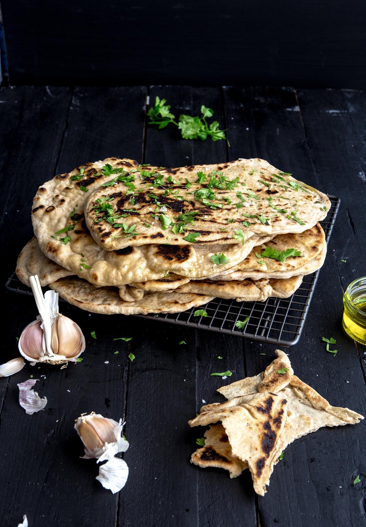 Pełnoziarnisty chlebek naan