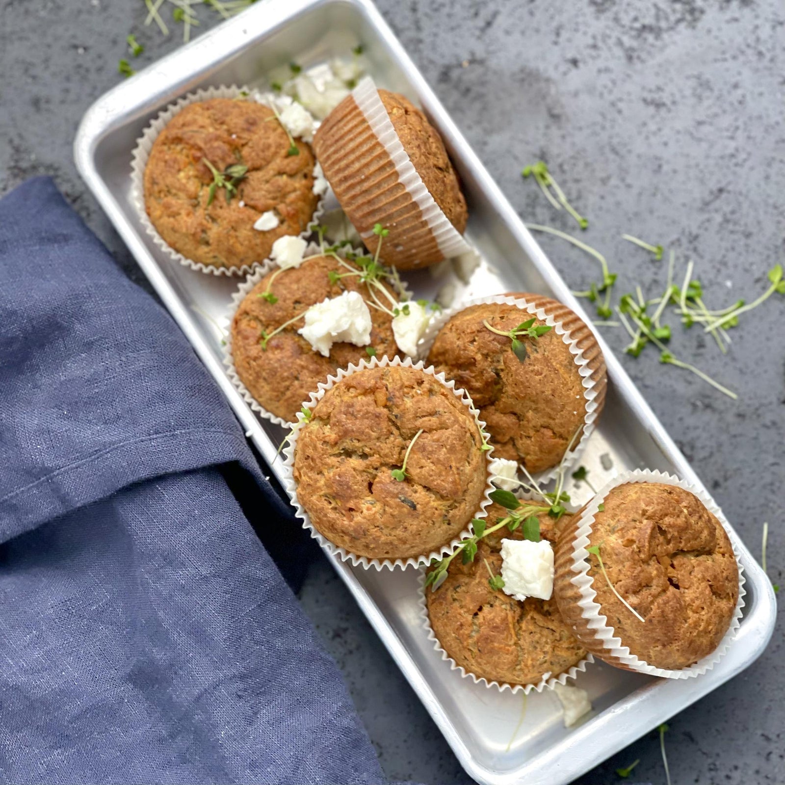 Muffinki z cukinią i fetą