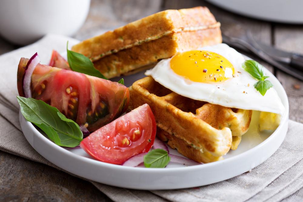 Gofry z cukinią i parmezanem