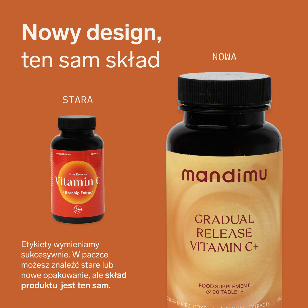 Witamina C o stopniowym uwalnianiu + dzika róża