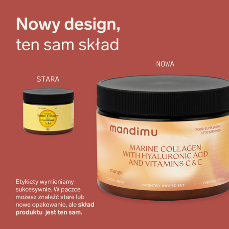Kolagen premium z kwasem hialuronowym i witaminą C (smak mango)