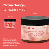 Kolagen premium z kwasem hialuronowym, wit. C i 8 substancjami dla pięknych włosów, paznokci i skóry (smak truskawkowy) 🍓