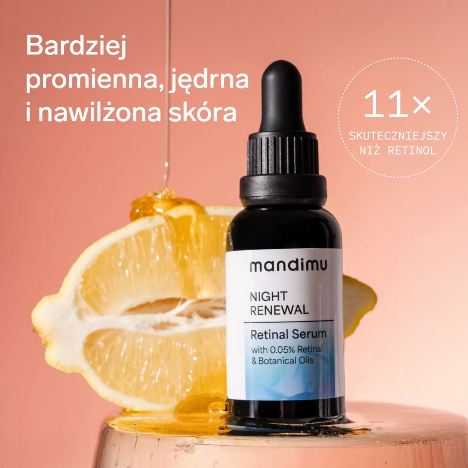 Serum z retinalem Night Renewal z 0,05% retinalu i olejami roślinnymi 30 ml