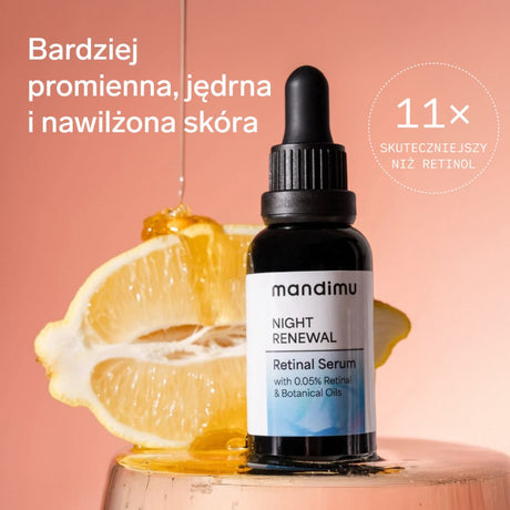 Serum z retinalem Night Renewal z 0,05% retinalu i olejami roślinnymi 30 ml