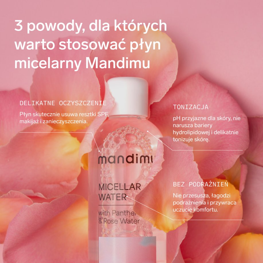 Płyn micelarny z pantenolem i wodą różaną 250 ml