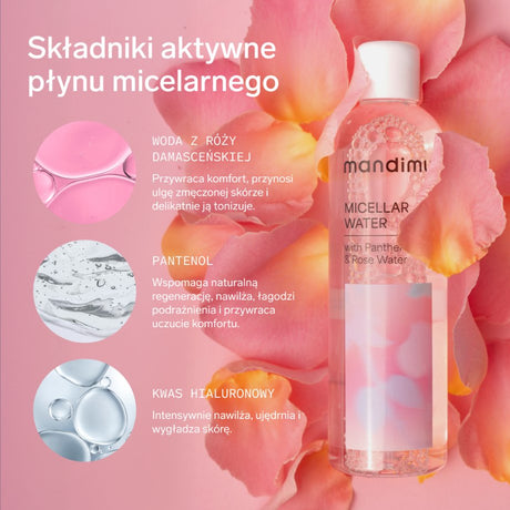 Płyn micelarny z pantenolem i wodą różaną 250 ml