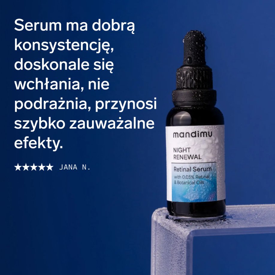 Serum z retinalem Night Renewal z 0,05% retinalu i olejami roślinnymi 30 ml