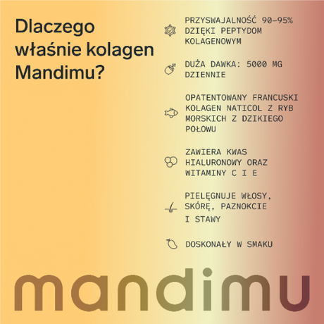 Kolagen premium z kwasem hialuronowym i witaminą C (smak mango)