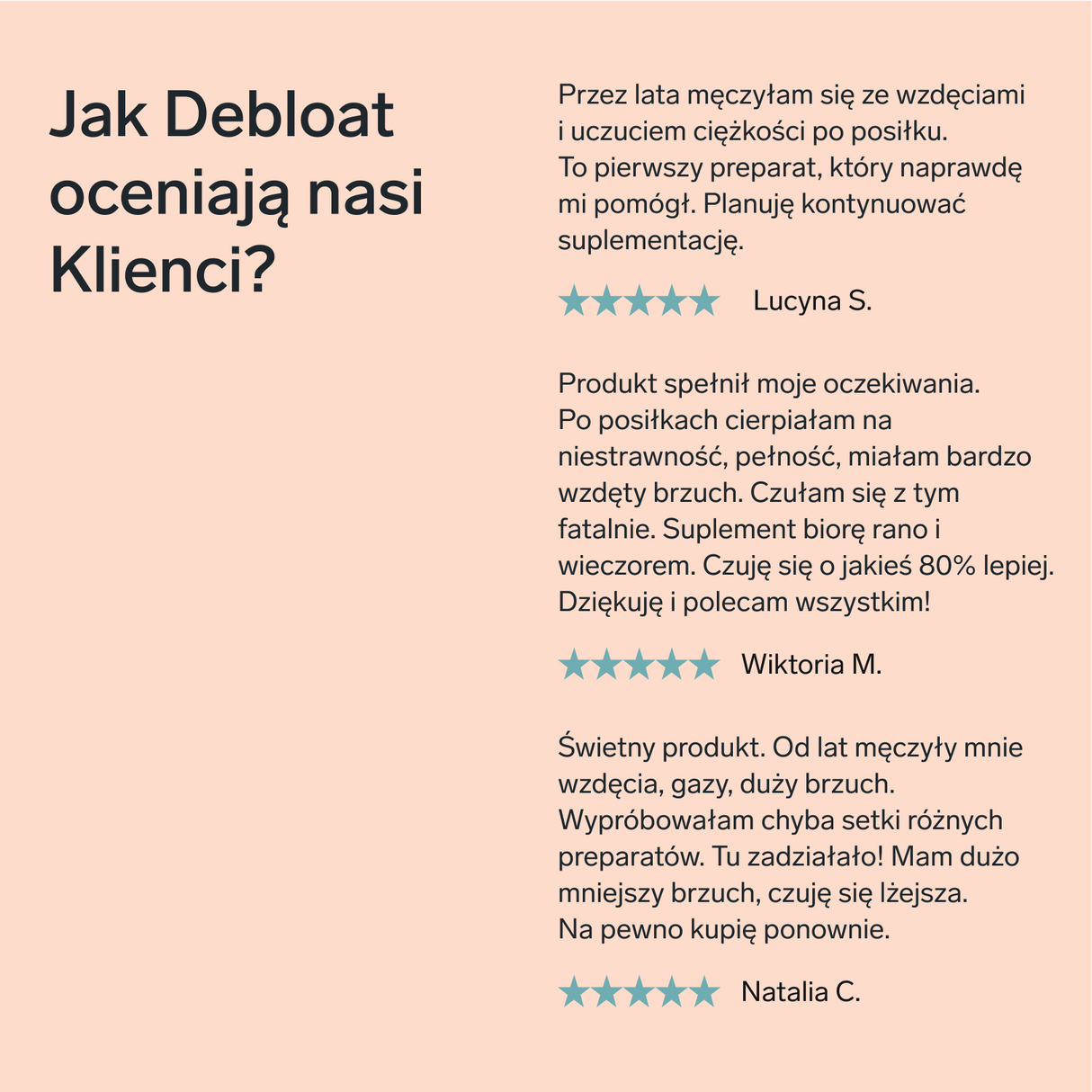 Koniec wzdęć, enzymy trawienne (Debloat)