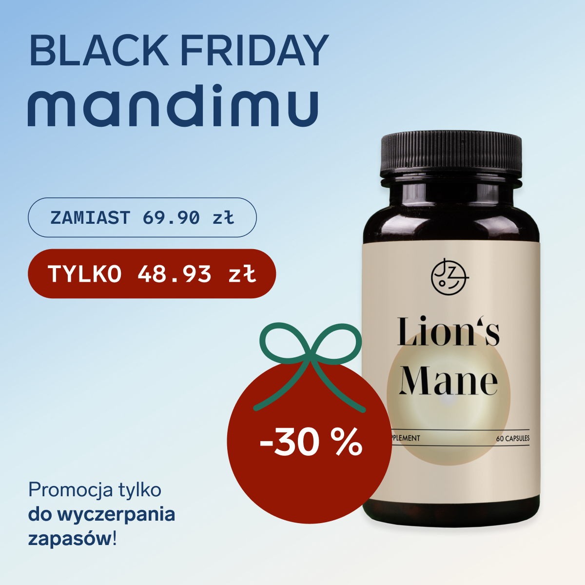Black Friday Mandimu – Lion's mane (Soplówka jeżowata) 48.93 zł