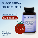 Black Friday Mandimu – Bis-glicynian magnezu + witamina B6 38.43 zł