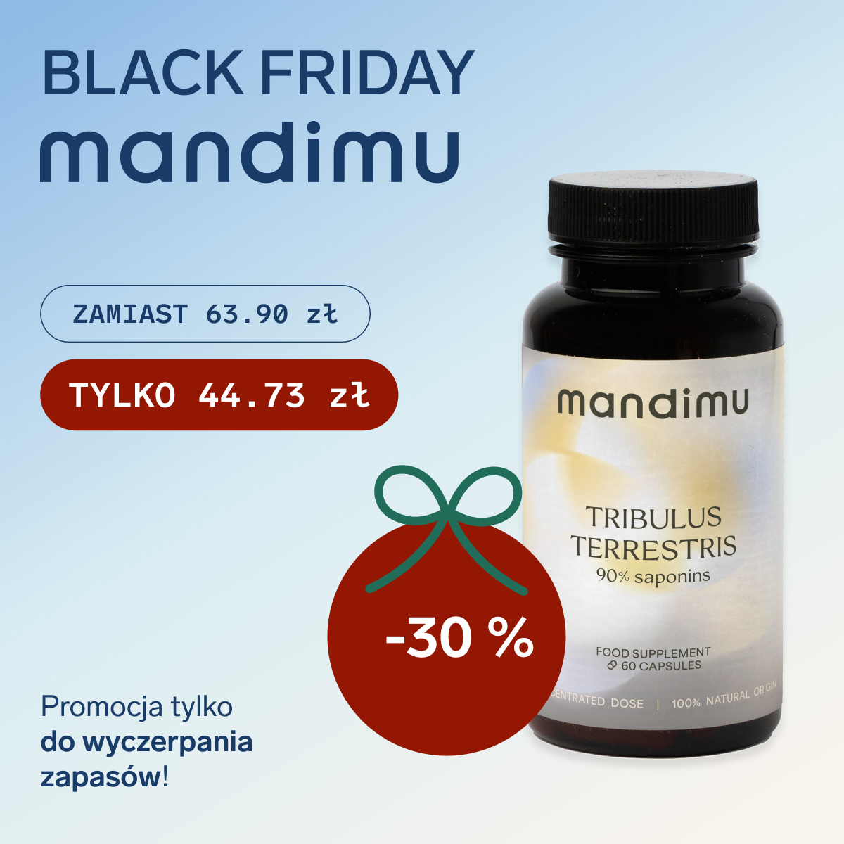 Black Friday Mandimu – Buzdyganek naziemny (Tribulus 90%) 44.73 zł